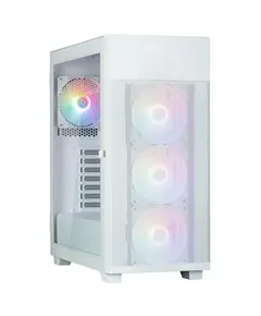 კომპიუტერის ქეისი Zalman PC case  S5 Neo without PSU, 1xUSB3.1, 1xUSB2.0, 4x120mm FRGB, VGA 390mm, LCS ready, TG Side Panel, ATX, white - Primestore.ge
