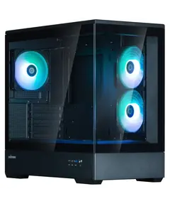 კომპიუტერის ქეისი Zalman Computer case P30 Black V2, without PSU, 1xUSB3.0, 1хUSB Type-C, 3x120mm ARGB, TG Front/Side Panel, mATX, Black - Primestore.ge