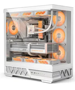 კომპიუტერის ქეისი Golden Field BALANCE WORLD 1 WHITE 7x120mm RGB Fans - Primestore.ge