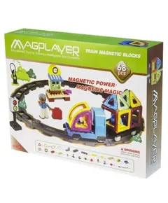 მაგნიტური კონსტრუქტორი Magplayer Designer magnetic Train 68 MPK-68  - Primestore.ge