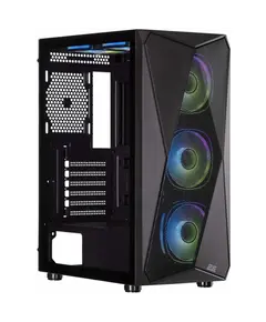 კომპიუტერის ქეისი 2E GAMING PC case Aruba G3313B, without PSU, 1xUSB3.0, 2xUSB2.0, 5x120mm ARGB, VGA 300mm, LCS ready, HUB, TG Side Panel, ATX, black - Primestore.ge