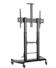 Gembird TVS-100T-02 TV stand Adjustable height TV floor stand with caster wheels 60" - 100"