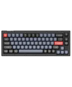 კლავიატურა Keychron V2 84 keys, K Brown, Hot-Swap, WL/BT/USB-A, RGB, black  - Primestore.ge