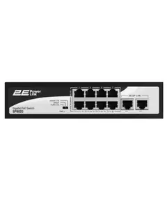 სვიჩი 2E PowerLink Switch SP802G 10xGE (8xPoE, 2xUplink), 120W, Unmanaged - Primestore.ge