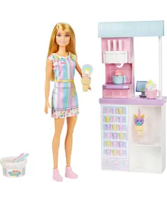 ბარბის თოჯინა MATTEL Barbie Ice Cream Shopkeeper Playset - Primestore.ge