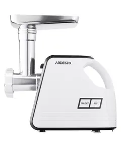 ხორცსაკეპი მანქანა Ardesto Meat grinder, 2300W, prod.-2.2kg/min, 4 cutting plates+for sausag.plates, tomato juicer, plastik, white-black  - Primestore.ge