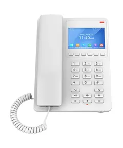 IP ტელეფონი Grandstream GHP630, Compact Hotel IP Phone, 2 SIP accounts, 2 lines, 1x Ethernet 10/100 PoE, 480x320 (3.5") Color LCD, no PSU, White - Primestore.ge
