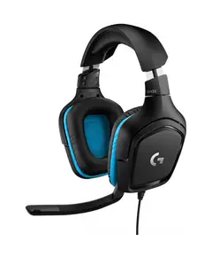 LOGITECH G432 Wired Gaming Headset 7.1 - LEATHERETTE - BLACK/BLUE - USB