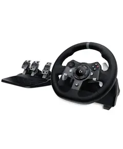 კომპიუტერული საჭე და პედლები LOGITECH G920 Driving Force Racing Wheel - PC/XB - BLACK - USB  - Primestore.ge