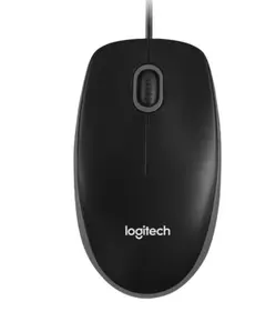 LOGITECH B100 Corded Mouse - BLACK - USB - B2B