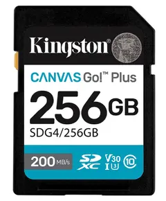 მეხსიერების ბარათი Kingston Canvas Go Plus 256GB SD Card | Up to 200MB/s | Class 10, UHS-I, U3, V30 | SDG4/256GB - Primestore.ge
