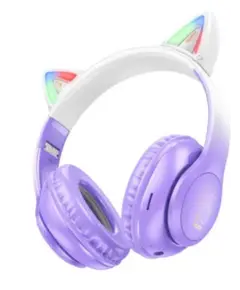 Hoco W42 Cat ears BT headphones purple grape
