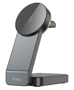 უსადენო დამტენი Hoco CQ3 Motorcycle folding 3-in-1 magnetic wireless fast charger  - Primestore.ge
