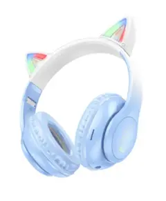 Hoco W42 Cat ears BT headphones crystal blue