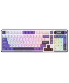 კლავიატურა Royal Kludge RK S98 RGB Mechanical Keyboard, Chartreuse switch, Smart Display, Hot Swappable, Type-C wired, Bluetooth 5.0, 2.4GHz, Blackber - Primestore.ge
