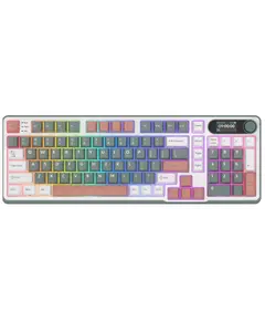 კლავიატურა Royal Kludge RK S98 RGB Mechanical Keyboard, Chartreuse switch, Smart Display, Hot Swappable, Type-C wired, Bluetooth 5.0, 2.4GHz, Camping - Primestore.ge