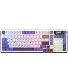 კლავიატურა Royal Kludge RK S98 RGB Mechanical Keyboard, Brown switch, Smart Display, Hot Swappable, Type-C wired, Bluetooth 5.0, 2.4GHz, Blackberry - Primestore.ge