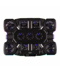 ნოუთბუქის გამაგრილებელი 2E GAMING Laptop stand CPG-011, up to 17.3", 1xUSB-A, 1xUSB-C, LCD, RGB, black  - Primestore.ge