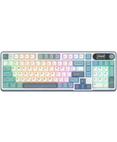 კლავიატურა Royal Kludge RK S98 RGB Mechanical Keyboard, Brown switch, Smart Display, Hot Swappable, Type-C wired, Bluetooth 5.0, 2.4GHz, Light Cloud - Primestore.ge