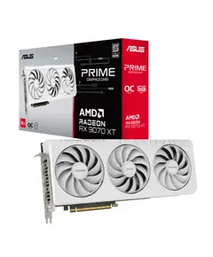 ვიდეო დაფა ASUS Graphic Card Radeon RX 9070 XT 16GB GDDR6 OC PRIME-RX9070XT-O16G-WHITE - Primestore.ge