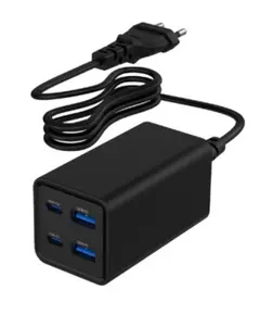 დამტენი Gembird TA-UC-2A2C-PD65-01-BK 4-port 65W GaN USB PowerDelivery fast charger Black  - Primestore.ge
