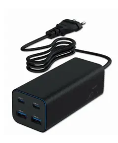 დამტენი Gembird TA-UC-2A2C-PD100-01-BK 4-port 100W GaN USB PowerDelivery fast charger Black  - Primestore.ge