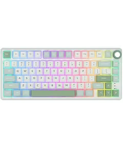 კლავიატურა Royal Kludge RK R75 RGB Mechanical Keyboard, K silver switch, Hot Swappable, Type-C wired, Sky Cyan - Primestore.ge