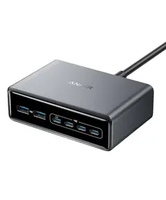 ადაპტერი Anker Prime Charger (200W, 6 Ports, GaN) B2C - EU/ES/FR/ES Silver Iteration 1 - Primestore.ge
