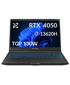 ნოუთბუქი Dream Machines Notebook RG4050-15 15.6FHD IPS, Intel i7-13620H, 16GB, F1TB, NVD4050-6, DOS, black - Primestore.ge