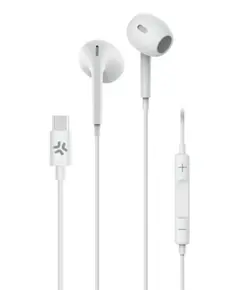 ყურსასმენი Celly DROP STEREO EARPHONES USB-C WHITE - Primestore.ge