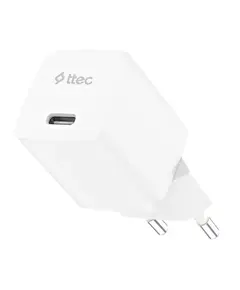ადაპტერი TTEC SMARTCHARGER GAN 20W PD TRAVEL FAST CHARGER, WHITE - Primestore.ge