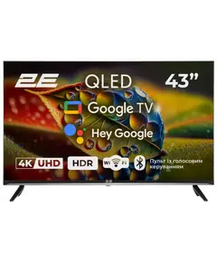 ტელევიზორი TV Set 43" 2E QLED 4K 60Hz Smart Google TV Black - Primestore.ge