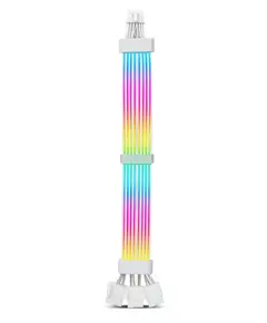PSU კაბელის დამაგრძელებელი Asiahorse RGB DualSR 12pin 4pin 1to3 White - Primestore.ge