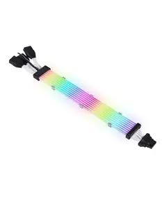 PSU კაბელის დამაგრძელებელი Asiahorse RGB DualSR 12pin 4pin 1to3 Black - Primestore.ge