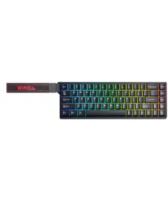 კლავიატურა AULA WIN68 HE Standard edition RGB Wired Gaming Keyboard Black (Graywood Magnetic Switch) - Primestore.ge