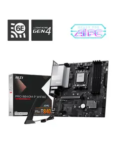 დედა დაფა MSI Motherboard PRO B840M-P WIFI6E sAM5 B840 4xDDR5 M.2 HDMI WiFi BT mATX - Primestore.ge