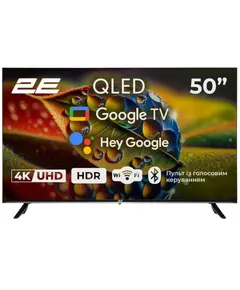 ტელევიზორი TV Set 50" 2E QLED 4K 60Hz Smart Google TV Black - Primestore.ge