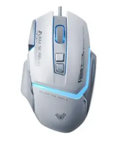 მაუსი AULA S12 Pro Wired RGB Gaming Mouse White/Gray - Primestore.ge
