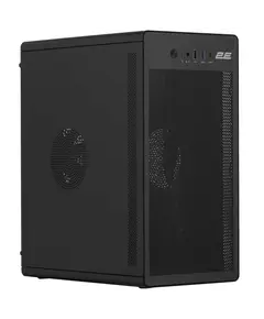 კომპიუტერის ქეისი 2E-V285B, PC case 2E Credo V285B without PSU, 1xUSB3.0, 1х USB 2.0, 1xUSB Type-C, 1x120mm, VGA 300mm, mATX, black - Primestore.ge