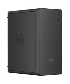 კომპიუტერის ქეისი 2E-V500B, PC case 2E Credo V500B without PSU, 1xUSB3.0, 1х USB 2.0, 1xUSB Type-C, 1x120mm, VGA 310mm, ATX, black - Primestore.ge