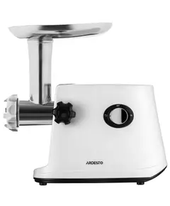 ხორცსაკეპი მანქანა Ardesto meat grinder, 1600W, 1.6kg/min, 3 cutting plates, sausages nozzle, 3 vegetable slicer, plastik, black-silver - Primestore.ge
