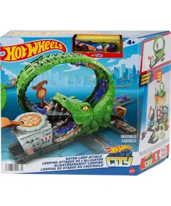 სათამაშო ტრასა Mattel HW City Nemesis Gator Pizza Shop - Primestore.ge