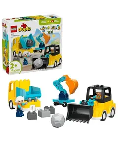 ლეგო LEGO Constructor DUPLO Town 3 in 1 Construction Vehicles - Primestore.ge