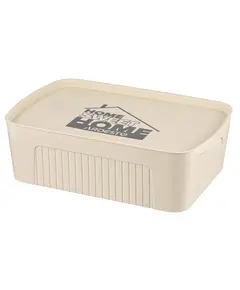სათავსო ყუთი Ardesto Storage box with lid 45.5х31х14cm, 13l, plastic PP, beige - Primestore.ge