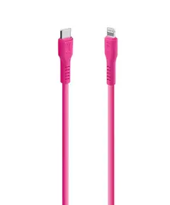 კაბელი TTEC USB-C - LIGHTNING CHARGE/DATA CABLE, 120CM NEON PINK - Primestore.ge