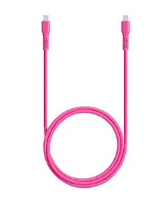 კაბელი TTEC USB-C - USB-C 60W PD/QC FAST CHARGING/DATA CABLE, 120CM, NEON PINK - Primestore.ge