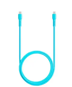 კაბელი TTEC USB-C - USB-C 60W PD/QC FAST CHARGING/DATA CABLE, 120CM, NEON BLUE - Primestore.ge