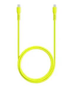 კაბელი TTEC USB-C - USB-C 60W PD/QC FAST CHARGING/DATA CABLE, 120CM, NEON YELLOW - Primestore.ge