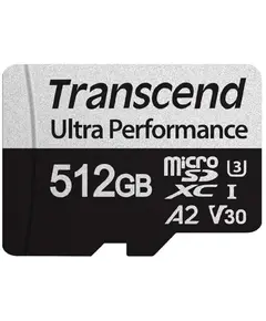 მეხსიერების ბარათი Transcend 512GB microSD w/ adapter UHS-I U3 A2 Ultra Performance - Primestore.ge
