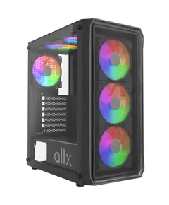 კომპიუტერის ქეისი ALLX AX-G2044, Computer Case, ATX, MATX, ITX, USB3.0, USB1.0x2, HD AUDIO, Black - Primestore.ge
